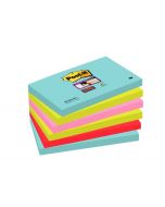 POST-IT NOTES SUPER STICKY 76 X 127MM MIAMI (PACK OF 6) 655-6SS-MIA