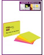 POST-IT SUPER STICKY MEETING 200X149MM NEON ASRTD (PACK OF 4) 6845-SSP