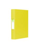 Q-CONNECT 25MM 2 RING BINDER POLYPROPYLENE A4 YELLOW (PACK OF 10 BINDERS) KF01472