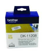 BROTHER BLACK ON WHITE PAPER LARGE ADDRESS LABELS (PACK OF 400) DK11208