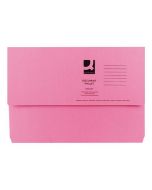 Q-CONNECT DOCUMENT WALLET FOOLSCAP PINK (PACK OF 50 WALLETS) KF23015