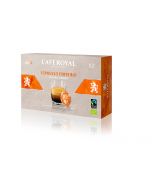 CAFÉ ROYAL COFFEE PODS ESPRESSO FORTE BIO PACK OF 50 PODS INTENSITY 8/10