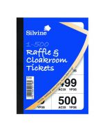 CLOAKROOM AND RAFFLE TICKETS 1-500 (PACK OF 12 BOOKS) CRT500