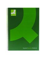 Q-CONNECT RECYCLED WIREBOUND NOTEBOOK A4 GREEN (PACK OF 3) KF03731
