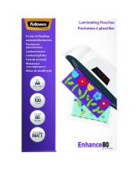 FELLOWES A4 ENHANCE LAMINATING POUCH MATTE (PACK OF 100) 5452101