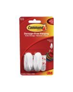 3M COMMAND SMALL OVAL HOOKS WITH COMMAND ADHESIVE STRIPS 17082 (PACK OF 2)