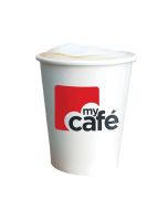 MYCAFE 8OZ SINGLE WALL HOT CUPS (PACK OF 50 CUPS) HVSWPA08V