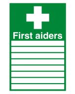 SAFETY SIGN FIRST AIDERS 300X200MM PVC FA01926R (PACK OF 1)