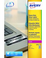 AVERY LASER LABEL H/DUTY 27 PER SHEET SILVER (PACK OF 540) L6011-20 (PACK OF 20 SHEETS)