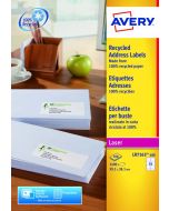 AVERY LASER LABELS RECYCLED 14 PER SHEET WHITE (PACK OF 1400) LR7163-100 (PACK OF 100 SHEETS)