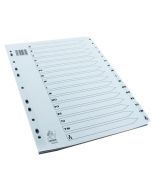 A4 WHITE A-Z MYLAR INDEX (MULTI-PUNCHED AND MYLAR-REINFORCED TABS AND HOLES) WX01532