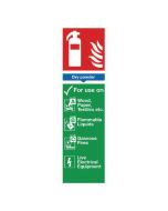SAFETY SIGN FIRE EXTINGUISHER DRY POWDER 280X90MM PVC F101/R  (PACK OF 1)