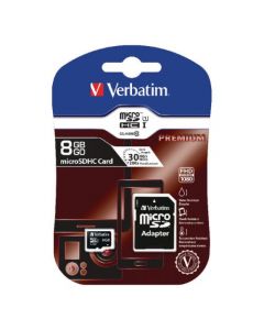 Verbatim Micro SDHC Class 10 8GB Memory Card With Adaptor 44081