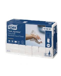 TORK XPRESS MULTIFOLD HAND TOWEL H2 WHITE 100 SHEETS (PACK OF 21) 100297