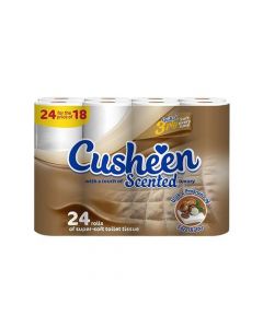 CUSHEEN SCENTED LUXURY SUPER SOFT TOILET ROLLS 3-PLY WHITE REF 1102030 [PACK 24]