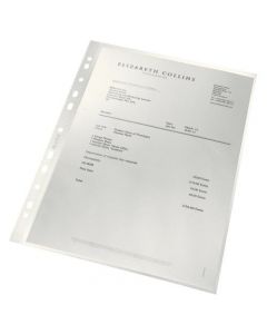 LEITZ PUNCHED POCKETS RECYCLED A4 (PACK OF 100 POCKETS) 4791-10-03