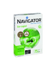 NAVIGATOR ECO-LOGICAL PAPER 75GSM A4 (BOX OF 2,500 SHEETS, 5 REAMS) NAVA475