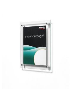 SIGN OR MENU DISPLAY HOLDER WALL MOUNTED BEVELLED EDGE ACRYLIC 216X279MM (PACK OF 1)