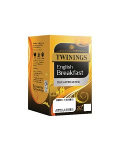 TWININGS ENGLISH BREAKFAST DECAFFEINATED ENVELOPE TEA BAG (PACK OF 20 X 4) F12423