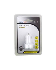 CAR CHARGER 2.1A WITH TWO USB PORTS REF ADPUMXC-2.1A