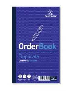 CHALLENGE CARBONLESS DUPLICATE ORDER BOOK 100 SETS 210X130MM (PACK OF 5) 100080400