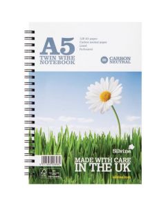 SILVINE CARBON NEUTRAL RULED NOTEBOOK A5 120 PAGES (PACK OF 5) R303
