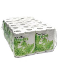 MAXIMA GREEN 2-PLY WHITE TOILET ROLL 200 SHEET (PACK OF 48) KMAX200G