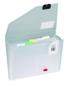 SNOPAKE EXPANDING ORGANISER 6 PART A4 CLEAR (INCLUDES COLOURED INDEX TABS FOR PERSONALISATION) 11893