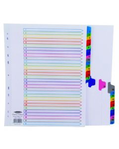 CONCORD INDEX 1-31 A4 EXTRA WIDE MULTICOLOURED MYLAR TABS 10001/CS100