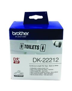 BROTHER BLACK ON WHITE CONTINUOUS LENGTH FILM TAPE 62MM DK22212 (PACK OF 1)