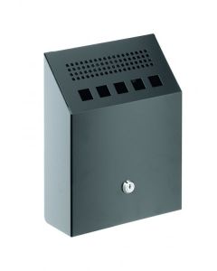 DURABLE ASH BIN WALL-MOUNTED CAPACITY OF 2.5 LITRES 205X80X275MM CHARCOAL REF 3333/01