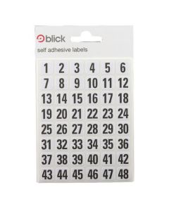 BLICK WHITE/BLACK 00-99 LABELS 48 PER SHEET 7MM X 13MM (PACK OF 2880) RS016250 (PACK OF 60 SHEETS)
