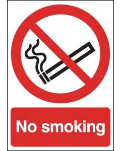 SAFETY SIGN NO SMOKING A5 SELF-ADHESIVE (CONFIRMS TO BS EN ISO 7010) ML02051S (PACK OF 1)