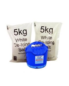 HANDHELD SALT SHAKER AND 2XBAGS OF WHITE SALT 5KG 389106