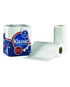 KLASSIC 2-PLY KITCHEN ROLL WHITE  1105090 (PACK OF 4 ROLLS)