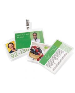 GBC LAMINATING POUCHES 250 MICRON FOR BADGE CARD [67X99MM] REF 3743177 [PACK 100]