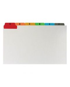 5 STAR OFFICE GUIDE CARD SET A-Z REINFORCED 8X5IN 203X127MM WHITE WITH TABS MULTICOLOURED