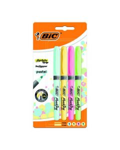 BIC HIGHLIGHTER GRIP ASSORTED PASTEL (PACK OF 4) 964859