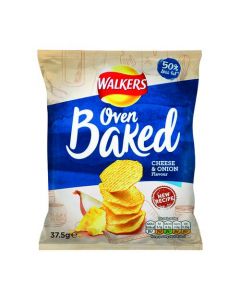 WALKERS BAKED CHEESE AND ONION 37.5G (PACK OF 32 BAGS) 101011
