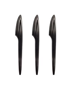 DISPOSABLE HEAVY DUTY BLACK PLASTIC KNIVES (PACK OF 50 KNIVES)