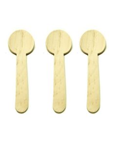 DISPOSABLE WOODEN DESSERT SPOONS 9PACK OF 100 SPOONS)