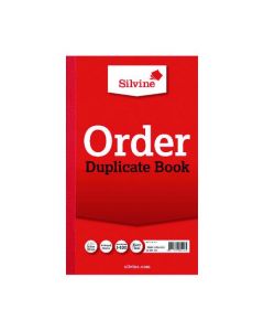 SILVINE DUPLICATE ORDER BOOK 210X127MM (PACK OF 6) 610