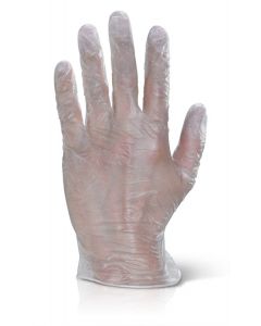 BEESWIFT VINYL EXAMINATION GLOVES CLEAR L  (PACK OF 1,000)