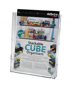 LITERATURE HOLDER CONNECTABLE MODULAR WALL MOUNTABLE A4 CLEAR (PACK OF 1)