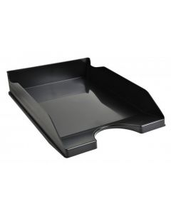 RECYCLED LETTER TRAY 255X345X65MM BLACK (PACK OF 1)