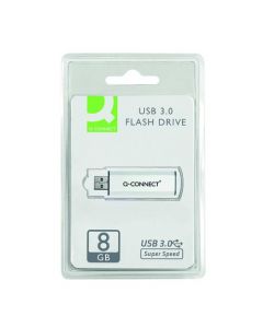Q-Connect Silver/Black USB 3.0 Slider 8Gb Flash Drive 43202005 KF16368