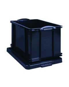 REALLY USEFUL 84L RECYCLED PLASTIC STORAGE BOX BLACK 84BLACK R