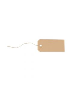 TAG LABELS STRUNG 96X48MM BUFF [PACK 1000]