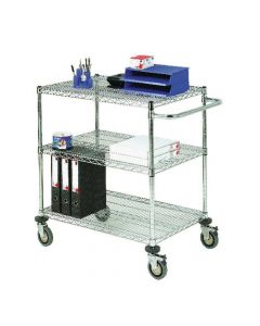 MOBILE TROLLEY 3-TIER CHROME 372998