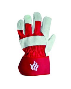 POLYCO PREMIUM RIGGER GLOVES CHROME SELECTED LEATHER RED (PACK OF 10) LR158R